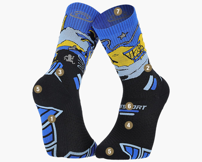 Calzini Trail Ultra High colletore DBDB Night fever